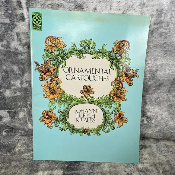 Dover Vtg Johann Ulrich Krauss Ornamental Cartouches Paperback 1988 Baroque Art - Picture 1 of 3